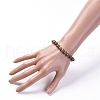 Unisex Wood Beads Stretch Bracelets BJEW-JB04957-3