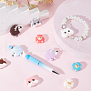 SUNNYCLUE 15Pcs 15 Style Animal Theme Food Grade Eco-Friendly Silicone Focal Beads SIL-SC0001-41-4
