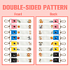 PU Leather & Cotton Name Marker Keychain AJEW-WH0514-012-3