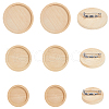 SUNNYCLUE Dyed Wood Brooch Cabochon Settings FIND-SC0012-85C-1