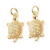 Brass Micro Pave Clear Cubic Zirconia Pendants ZIRC-P094-14G-RS-2