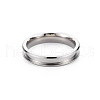 304 Stainless Steel Grooved Finger Ring Settings STAS-WH0039-01A-P-2