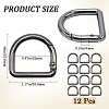 Gorgecraft 12Pcs Alloy Spring Gate Rings FIND-GF0007-10A-2