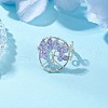 Natural Gemstone Beads with Solid Round Brass Beads and Eco-Friendly Copper Wire Rings RJEW-TA00183-4