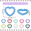 SOFPLATE 30Pcs 10 Colors Opaque Acrylic Bead Frame SACR-SP0001-08-2