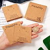 100Pcs 2 Styles Friendship Theme Kraft Paper Jewelry Display Cards CDIS-TA0001-24-4