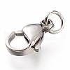Tarnish Resistant 304 Stainless Steel Lobster Claw Clasps X-STAS-G240-01D-P-4