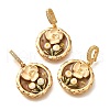 Brass Micro Pave Cubic Zirconia Pendents KK-R212-03G-03-1