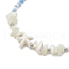 4Pcs 4 Colors Summer Natural Shell & Synthetic Magnesite Star & Glass Seed Beaded Anklets AJEW-AN00680-4