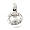 Brass Micro Pave Clear Cubic Zirconia Beads KK-V008-14A-P-1