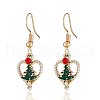 Simple Christmas Alloy Dangle Earrings LJ9715-5-1