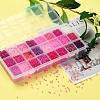 600G 24 Colors Glass Seed Beads SEED-JP0008-07-3mm-4
