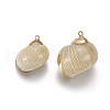 Electroplate Spiral Shell Pendants SSHEL-O019-32-1