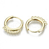 Brass Huggie Hoop Earring KK-N227-61-NF-2