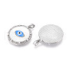 Brass Micro Pave Cubic Zirconia Pendants KK-N258-05P-2