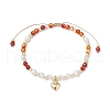 Natural Round Mixed Gemstone Beads Braided Beads Bracelets for Women BJEW-JB11658-3