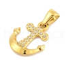 Ion Plating(IP) 304 Stainless Steel Micro Pave Cubic Zirconia Pendants STAS-D112-03G-04-2