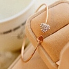 Double Heart Alloy Rhinestone Cuff Bangles for Women WGD430F-03-1
