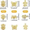SUPERFINDINGS 60Pcs 3 Style Rack Plating Alloy Beads FIND-FH0004-73-2