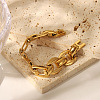 Classic Stainless Steel Oval Link Chain Bracelets & Necklaces Sets for Unisex KZ4634-1-3