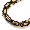 201 Stainless Steel Byzantine Chain Bracelets BJEW-B078-62G-2