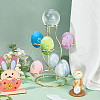 7-Slot Iron Easter Egg Display Stands ODIS-WH0058-21B-G-4