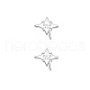 S925 sterling silver four-pointed star earrings AW5545-1