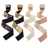   4 Roll 4 Colors 5M Hot Stamping Velvet Frayed Ribbon OCOR-PH0004-18-7