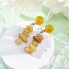 Natural Topaz Jade Dangle Stud Earrings EJEW-JE06371-08-1