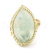 Natural Fluorite Horse Eye Wrapped Adjustable Ring G-D458-03G-01-RS-2
