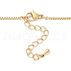 Resin Clover Link Anklet with Ion Plating(IP) 304 Stainless Steel Box Chains for Women AJEW-A046-05G-4