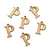 304 Stainless Steel Alphabet Charms STAS-H122-P-AB-2