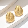 304 Stainless Steel Stud Earrings EJEW-U047-25G-3