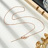 1mm Rack Plating Brass Cable Chain Adjustable Slider Necklaces for Women Men MAK-L044-03RG-3