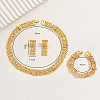 Vintage Hollow Chain Weave Iron Stud Earrings & Necklaces & Bracelets Sets for Women's Party Wedding BU8711-2