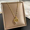 Alloy Crystal Rhinestone Pendant Necklaces for Women WGDF473-05-1