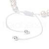 Brass Clear Cubic Zirconia Branch Link Bracelets BJEW-JB11893-4