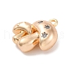 Brass Micro Pave Cubic Zirconia Pendants KK-D288-07G-2