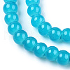 Baking Painted Imitation Jade Glass Round Bead Strands X-DGLA-Q021-4mm-07-3