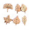 50Pcs Plant Theme Unfinished Wood Leaf Shaped Cutouts WOCR-PW0003-01-4