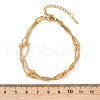 304 Stainless Steel Satellite Chains Bracelets BJEW-Z106-01G-3
