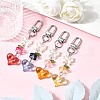 4Pcs Glass & Acrylic Pendant Decoration HJEW-TA00353-1