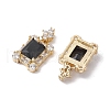 Brass Micro Pave Cubic Zirconia Pendants FIND-C047-10KCG-01-2