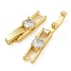 Rack Plating Brass Micro Pave Cubic Zirconia Watch Band Clasps KK-A234-016G-02-2