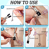 SUNNYCLUE 2Pcs Iron and PVC and Acrylic Alligator Memo Clips FIND-SC0011-26B-3