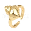 Ocean Theme Brass Cuff Rings RJEW-C135-01G-15-4