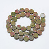 Natural Unakite Beads Strands G-T122-03I-2