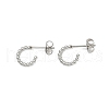 Tarnish Resistant 304 Stainless Steel Half Hoop Earrings EJEW-H100-11A-P-2