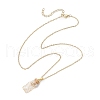 Copper Wire Wrapped Empty Glass Bottle Pendant 304 Stainless Steel Cable Chain Necklaces for Women Men NJEW-JN05276-4