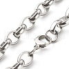 304 Stainless Steel Rolo Chain Necklace for Men Women NJEW-JN03651-4